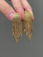 Vintage 18K Gold Spiked Tassel Fringe Earrings