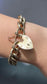 Vintage 9K Yellow Gold Padlock Curblink Bracelet