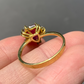 18K Gold Natural Tourmaline and Diamond Ring