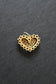 Vintage 14K Gold Faceted Garnet Articulate Double Heart Charm