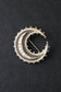 Victorian 15CT Gold Old Cut Diamond Crescent Brooch