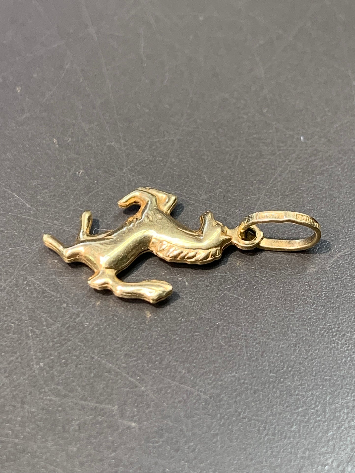 Vintage 14K Gold Puffy Horse Charm