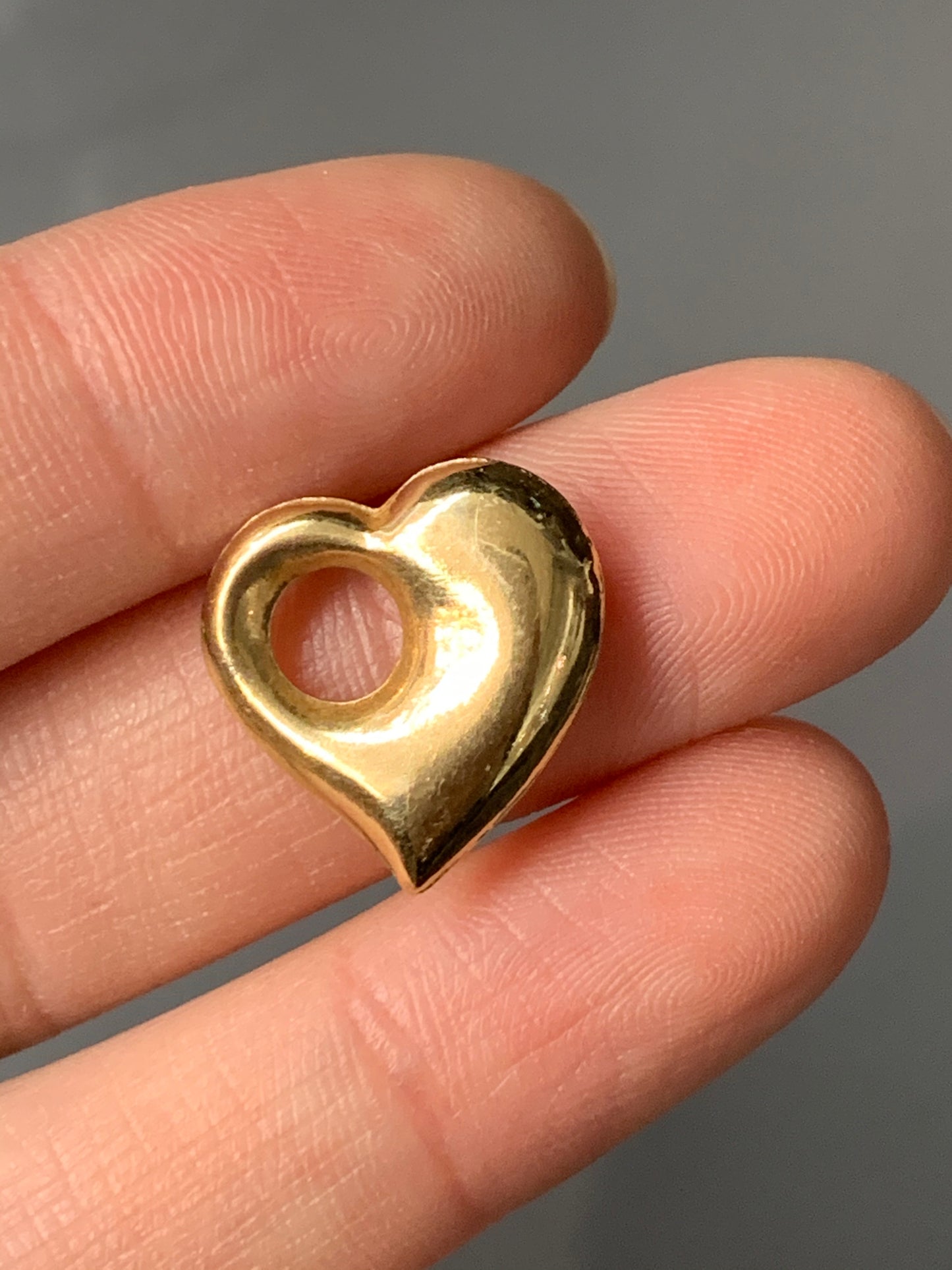 Vintage 14K Gold Puffy Heart Charm