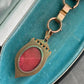 Antique Victorian Etruscan Revival 14K Gold Locket Book Chain Pendant Necklace