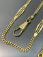 18K Gold Antique Pocket Watch Chain Bar Link Necklace