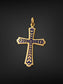 Charme pendentif croix émaillée en or 14 carats vintage