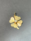 Vintage 14K Gold Pearl Four Leaf Clover Charm