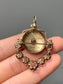 Victorian 14K Gold Enameled Sapphire Articulated Pendant Brooch