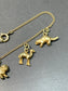 Vintage 14K Gold Animal Charm Bracelet