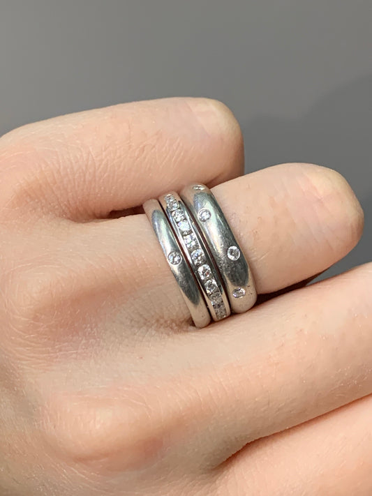 Tiffany &amp; Co. 铂金 Elsa Peretti 0.02 CTW 单石钻石戒指
