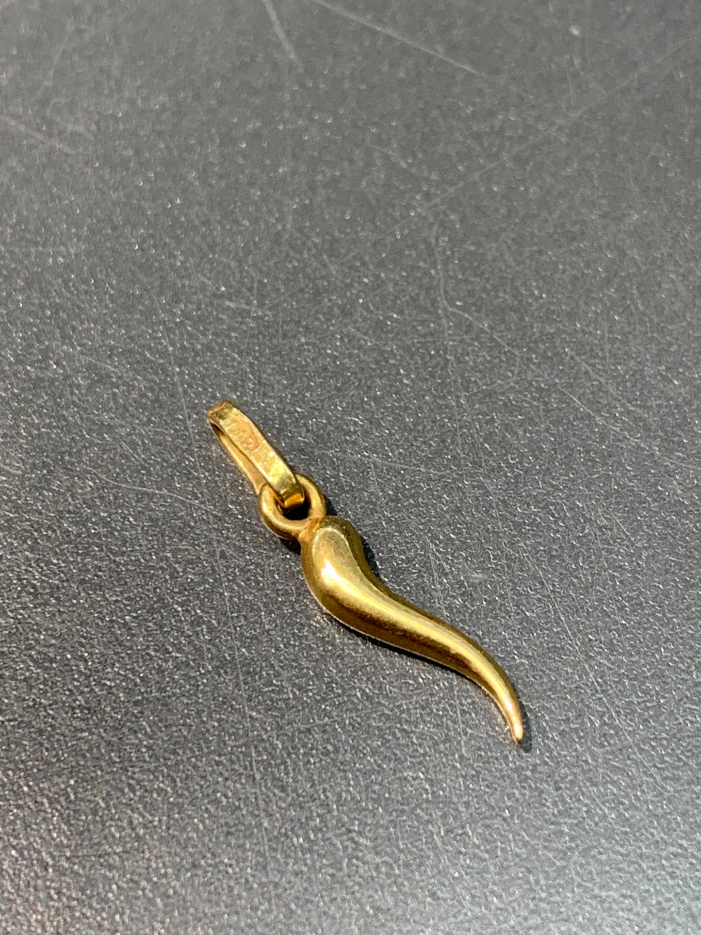 18K Gold Italian Horn Charm