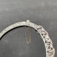 Antique Palladium White Gold Natural Opal Cabochon and Diamond Bracelet Bangle