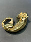 Vintage Italian 18K Gold Hollow Enameled Cheetah Pendant