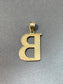 Vintage 10K Gold “B” Capital Initial Pebble Print Charm