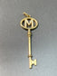 14K Yellow Gold Letter M Diamond Key Pendant