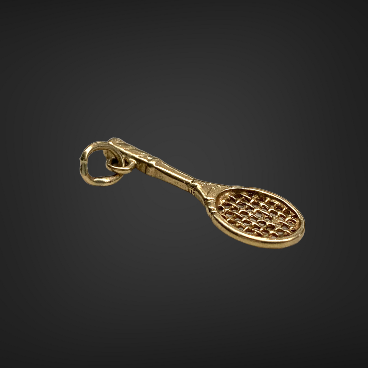 Vintage 14K Gold Tennis Racket Charm