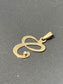 Vintage 14K Gold “C” Cursive Diamond Initial Charm