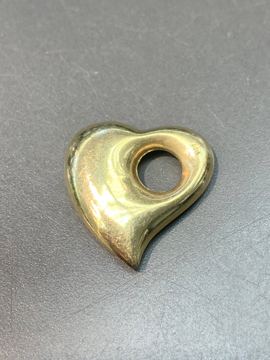 Vintage 14K Gold Puffy Heart Charm Pendant