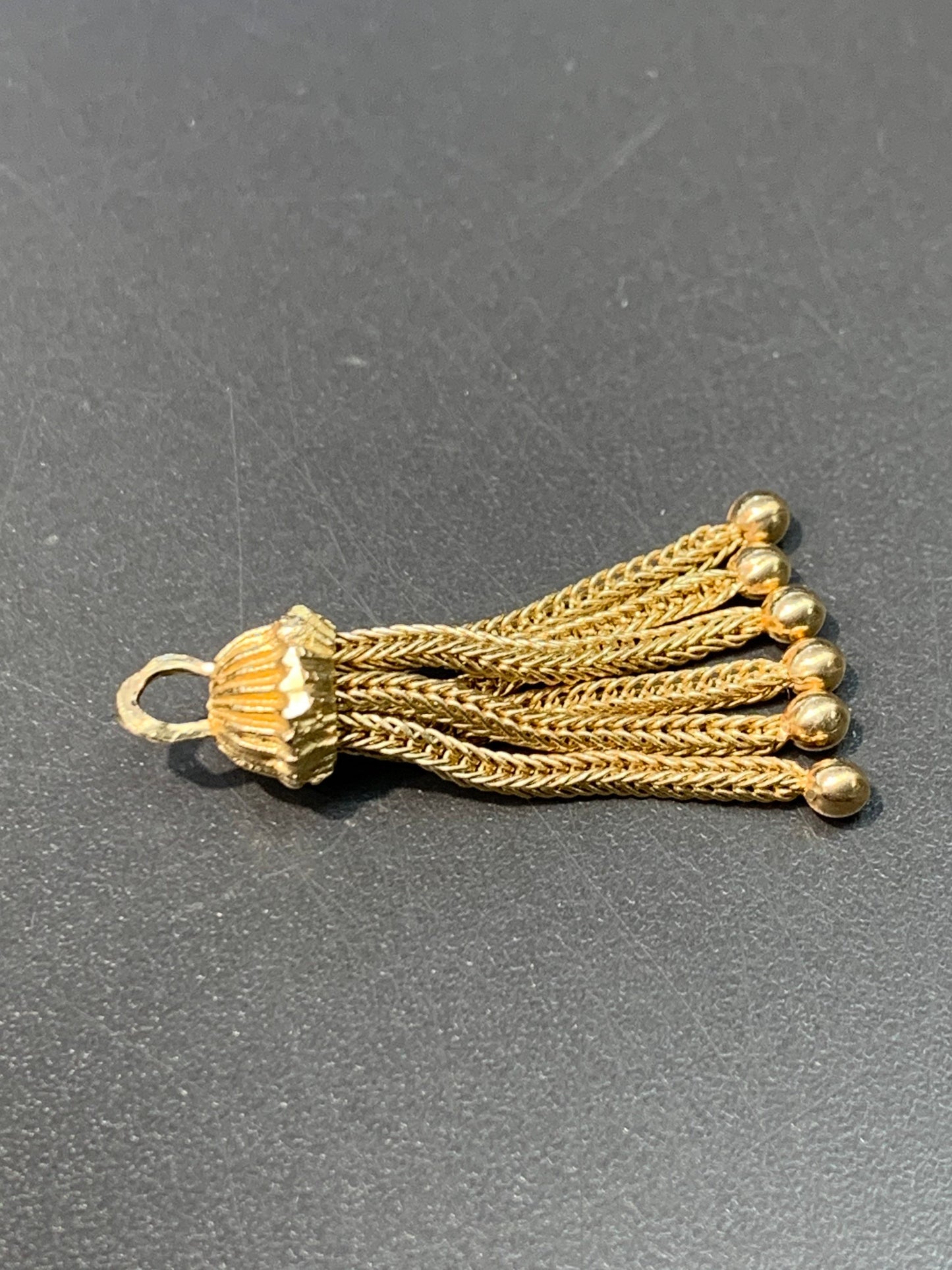 Victorian 14K Gold Tassel Pendant Charm