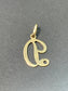 Vintage 14K Gold “D” Cursive Initial Charm