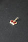 Vintage 14K Gold Red and White Enamel Crown Charm