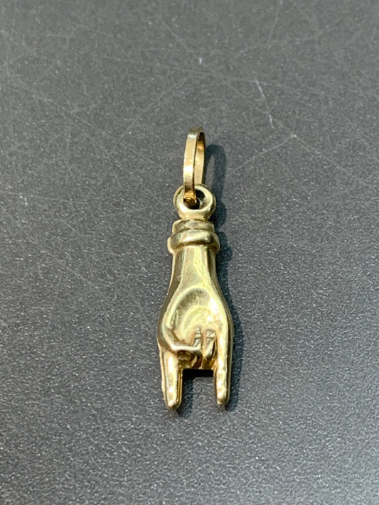 Vintage 14K Gold Puffy Figa Arm Charm