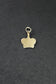 Vintage 14K Gold Red and White Enamel Crown Charm