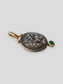 Antique 18K Roman Coin and Emerald Pendant