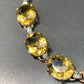 bracelet vintage à maillons en citrine jaune et diamant en or 14 carats