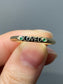 Vintage Enameled Love Emerald Stackable Band