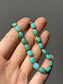 En réserve pour Karen Bracelet de tennis cabochon turquoise en or 14 carats