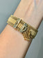 Victorian 14K Gold Enamel Adjustable Tassel Buckle Bracelet