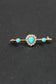 Broche victorienne en forme de cœur en turquoise naturelle et perles de graines 15 carats