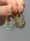 Victorian 14K Gold Articulate Opal Drop Earrings