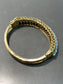 Vintage 14K Gold Opal Bangle Bracelet