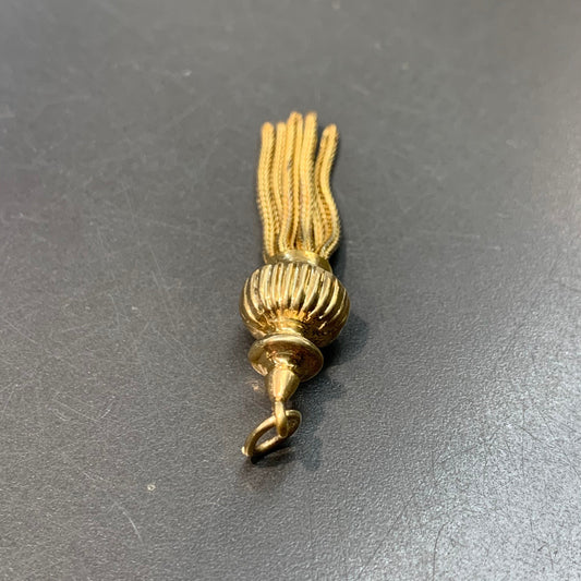 Vintage 14K Yellow Gold Tassel Charm