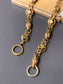 Victorian Etruscan 14K Gold Book Scroll Chain Necklace