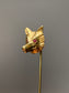 Antique 14K Gold Ruby Wolf Stick Pin