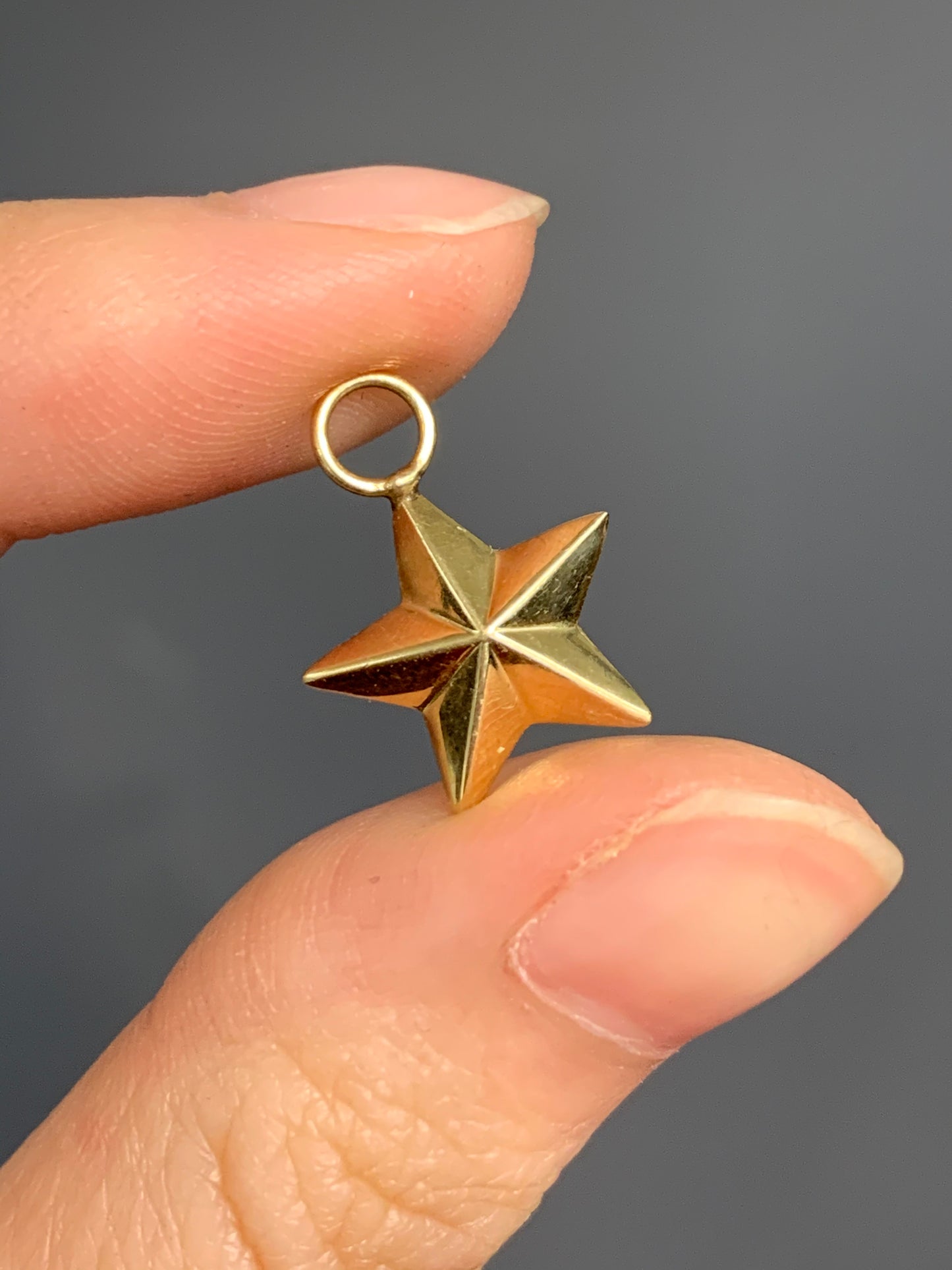 Vintage 14K Gold Puffy Star Charm