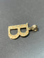 Vintage 10K Gold “B” Capital Initial Pebble Print Charm