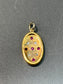 Victorian French 18K Gold Ruby and Diamond Charm Pendant