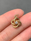 Vintage 14K Gold Diamond Old Cut Diamond Motif Love Knot Charm