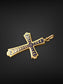 Vintage 14K Gold Enameled Cross Pendant Charm