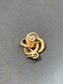 Vintage 14K Gold Diamond Old Cut Diamond Motif Love Knot Charm