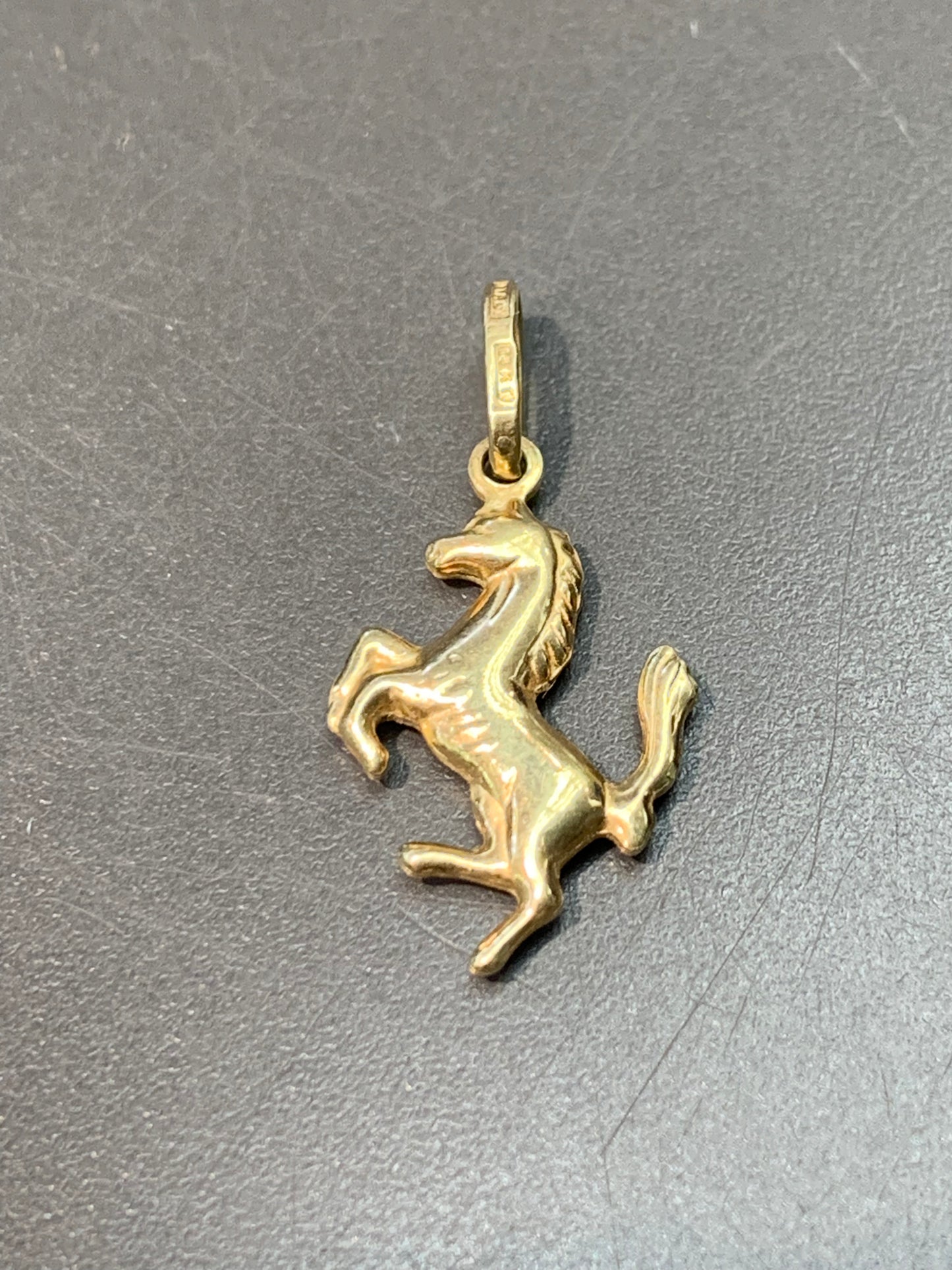 Vintage 14K Gold Puffy Horse Charm