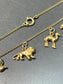 Vintage 14K Gold Animal Charm Bracelet