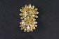 Vintage 18K Or Tiffany &amp; Co Ruby Cluster Deux Bouquet De Fleurs Broche