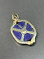 Vintage 14K Gold Lapis Intaglio Charm