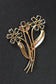 Tiffany & Co. Vintage 14k Gold Aquamarine Three Flower Brooch