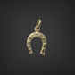 Vintage 18K Gold Hollow Horseshoe Charm Pendant